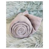 Soft Gray Fleece Blanket Roll - Unknown Dimensions