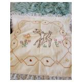 Embroidered Linens Collection - Cross Stitch and Floral Designs - SEE ALL PICS FOR DESIGNS