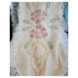Embroidered Linens Collection - Cross Stitch and Floral Designs - SEE ALL PICS FOR DESIGNS