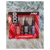 BOD Man Body Spray Gift Set  Black  Really Ripped Abs  Most Wanted  3 Piece