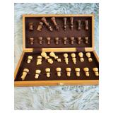 Wooden Chess Set with Storage Box