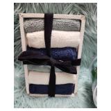 Holiday Bath Gift Set with Washcloths and Candle