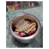 Craft Storage Box with Sewing Notions and Emoji Pin Cushion