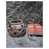 Ceramic Lantern and Mainstays Votive Candle Set