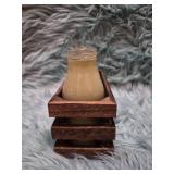 Rustic Wooden Milk Bottle Holder
