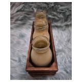 Rustic Wooden Milk Bottle Holder