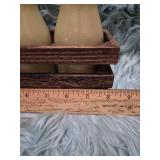 Rustic Wooden Milk Bottle Holder