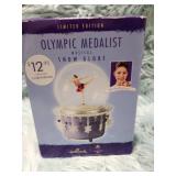 Hallmark Salt Lake 2002 Michelle Kwan Snow Globe In Original Packaging - Winds Up But Doesn