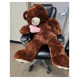 Large Brown Teddy Bear with Pink Heart