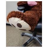 Large Brown Teddy Bear with Pink Heart