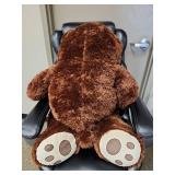 Large Brown Teddy Bear with Pink Heart