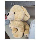 Large Plush Teddy Dog - Cream Colored