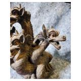 Gothic Multi-Headed Dragon Sculpture - Minor Damage in One Spot See Pics