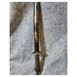 Japanese Dragon Tanto Knife with Scabbard