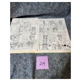 Original Comic Book Art Pages - Character Studies and Story Panels