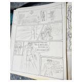 Original Comic Book Art Pages - Character Studies and Story Panels