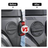 JWWY for JL Wrangler Fuel Tank Cover Gas Cap Petrol Tank Fuel Filler Cover Trim Fit for 2018-2025+ Jeep Wrangler Exterior Accessories JL 2/4 Door Carbon Fiber Aluminum Alloy