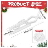 EBaokuup 180 Pcs Christmas Light Clips,Waterproof Gutter Lights Hooks of Outside String Lights C9,C7 and Mini Lights,All in One Roof Light Hangers for Christmas Gutters,Shingles,Fence,Roof