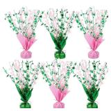 Geelin 6 Pack Witch Theme Party Supplies Pink and Green Metallic Foil Spray Centerpiece Star Table Decoration for Birthday Wedding Anniversary Graduation Holiday Party Supplies Decor