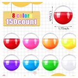 Sosation 150 Pcs 1.77 Inch Gumball Vending Machine Capsules Empty Round Plastic Containers for Prizes Party Favors (Stylish Color)