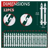 A 16\" Extra Tall Fence for Christmas Tree,12PCS White Picket Fence Gate Barrier with Tree Patterns Christmas Tree Gate for Pets(24\" H x 5\" W Each)