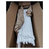 A 16\" Extra Tall Fence for Christmas Tree,12PCS White Picket Fence Gate Barrier with Tree Patterns Christmas Tree Gate for Pets(24\" H x 5\" W Each)