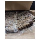 24in Hyacinth Christmas Tree Collar - Woven Rattan Basket for Christmas Tree Base Cover, Holiday Decoration for 4ft 6ft 7.5ft Artificial Trees with Cord Cut-Out(Natural)