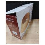 24in Hyacinth Christmas Tree Collar - Woven Rattan Basket for Christmas Tree Base Cover, Holiday Decoration for 4ft 6ft 7.5ft Artificial Trees with Cord Cut-Out(Natural)