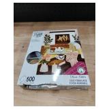 500 Piece Puzzle for Adults Hygge Collection Cozy Fireplace by Olivia Gibbs Blueboard Puzzle Jigsaw + Bonus Candle KI Puzzles from Playview