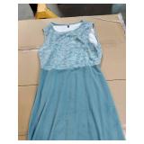 CYCLAMEN Plus Size Mother of The Bride Dress 2 Piece Set with Jacke Chiffon A-Line Sparkly Gown for Wedding Guest Formal, Light Blue, 3X