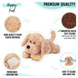Golden Retriever Dog Microwavable & Weighted Puppy Stuffed Animals- 1.5 Lbs Unscented Doodle Heating Pad for Warmth, Period Cramps & Anxiety, Cute Dog Plushie Toy Gifts for Women Girls & Kids