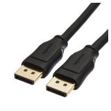 Amazon Basics DisplayPort 1.4 Cable, 32.4Gbps High-Speed, 8K@60Hz, 4K@120Hz, Dynamic HDR and 3D, Gold-Plated Plugs, 6 Foot, Black