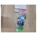 Gemscream 60 Pcs Crappie Jigs Marabou Jig Heads with Feather Hand Tied Marabou Fishing Hair Jigs Rainbow Fishing Lures Kit for Panfish Sunfish Walleye, 1/32 oz