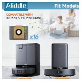 Aliddle 16 Pack Dust Bags for eufy X10 Pro Omni Robot Vacuum and X8 Pro with Self-Empty Station, 4-Layer Replcement Bags