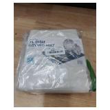 S&T INC. Dish Drying Mat XL, 18â x 24â, Absorbent Microfiber Kitchen Counter Mat, Dish Drying Pad for Dishes, Utensils, Pots and Pans, Extra Large, Cream