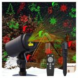 Laser Christmas Projector Lights Outdoor, Waterproof with Remote, Timer, 4 Projection Effects Christmas Decorative for Garden Outdoor Patio, Indoor Home Party Christmas Gift
