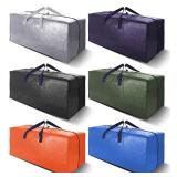 VELVETSURE Heavy Duty Extra Large Moving Bags W/Backpack Straps - Strong Handles & Zippers, Storage Totes For Space Saving, Fold Flat, Alternative to Box and Bin (Set of 6, Multicolor)