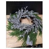 Seasonal Christmas Wreaths - Silver and Green Set