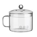 Glass Saucepan with Cover 1L/1Quarts Heat-resistant Glass Simmer Pot Stovetop Pan with Lid Microwave Oven ware Cookware Set Cooktop Safe for Pasta Noodle Soup Milk