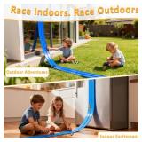 Portable DIY 16ft Flexible Race Track with Roll-Up Storage Compatible with 1/64 Diecast Cars Ages 3+ï¼Includes 6 Racing Carsï¼