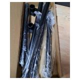 UIOSANRT Shower Curtain Rod Adjustable 31-79\", Anti-Rust Shower Rod & Spring Tension Shower Rod No Drill, Black Shower Curtain Rod for Bathroom Tension Rod