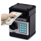 Refasy Kids Toys for Boys Girls Age 3-5,Electronic Piggy Banks for Kids Money Savings Box Toys Mini ATM Coin Bank for Children Best Birthday Xmas Gifts Cash Coin Can for Kid 8-12 Year Old Black