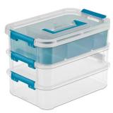 Sterilite 14138606 Layer Stack & Carry Box, 10-5/8-Inch