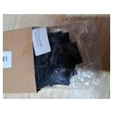 PATIKIL 48x28mm PVC Perforated Shrink Bands, 250Pcs 0.05 mm/2 Mil Thickened Heat Shrink Seal Wrap Fit for 3/4\"-1\" Cap Diameter Essential Oil Bottles Jars Cans Tin, Black