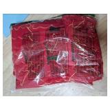 Allorry Christmas Pillow Covers 18x18 Set of 2 Red Christmas Tree Yellow Edge Embroidery Pillow Covers Plush Faux Fur Soft Cushion Case for Winter Xmas Holiday Home Bedroom Sofa Decors SY-013B18