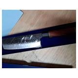 HOSHANHO 7 Inch Nakiri Knife, Japanese Hand Forged Asian Chopping Chef Knife, Professional Meat Vegetable Cleaver Kitchen Knife with Ergonomic Handle