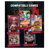 Nargos Shooting Game Gun for Nintendo Switch/Switch OLED Joy-Con Controller, Hand Grip Motion Controller for The House of the Dead, Wild Guns Reloaded and Spooky Spirit Shooting Gallery (Blue Red)