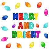 Funrous 76 Pcs Christmas Bulletin Board Decorations Christmas Light Cutouts Merry and Bright Bulletin Board Winter Holiday Bulb Paper Cutouts Xmas Classroom Decorations for School Office Party Decor