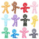 Honoson 12 Pcs 3D Printed Animal Fidget 3D Mini Animal Flexible Cute Articulated Small Stress Pet Relief Fidget for Adult Party Favors Home Display(8-10cm,Gingerbread Man)