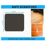 Recliner Mat for Hardwood Floor, Non Slip Backing,Rug Provides Protection and Cushioning for Hardwood or Tile Floors, Gray, 31â x 31â